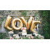 Шары буквы "LOVE" золото 102 см
