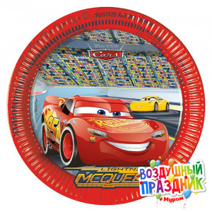 Тарелки (23 см) "Тачки 3" 8 шт